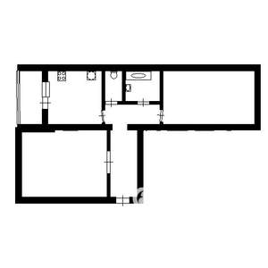 2-к квартира, вторичка, 49м2, 1/5 этаж