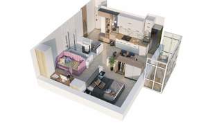 2-к квартира, вторичка, 42м2, 16/23 этаж