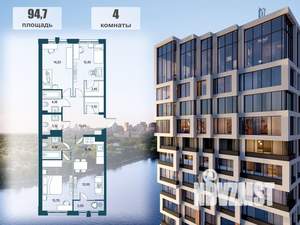 4-к квартира, вторичка, 95м2, 11/17 этаж