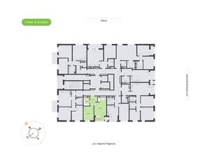 1-к квартира, вторичка, 43м2, 3/24 этаж