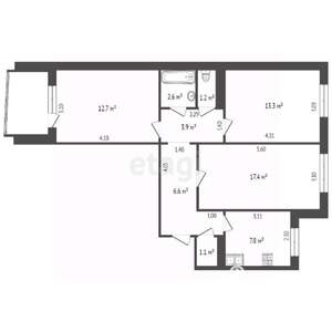 3-к квартира, вторичка, 69м2, 8/10 этаж