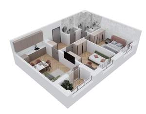 2-к квартира, вторичка, 61м2, 1/9 этаж