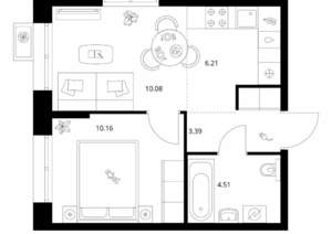 1-к квартира, вторичка, 34м2, 3/10 этаж