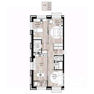 3-к квартира, вторичка, 102м2, 10/15 этаж