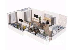 1-к квартира, вторичка, 59м2, 20/23 этаж