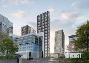 1-к квартира, строящийся дом, 30м2, 16/30 этаж