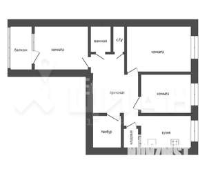 3-к квартира, вторичка, 64м2, 3/10 этаж