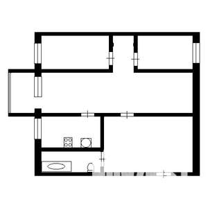 3-к квартира, вторичка, 56м2, 5/5 этаж