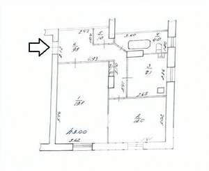 2-к квартира, вторичка, 54м2, 1/2 этаж