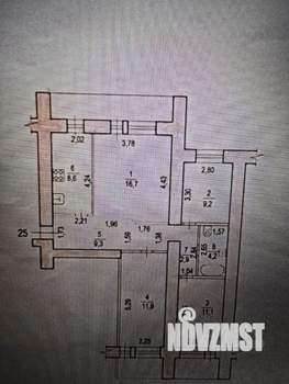 3-к квартира, вторичка, 74м2, 7/9 этаж