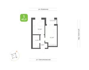 2-к квартира, вторичка, 41м2, 2/24 этаж