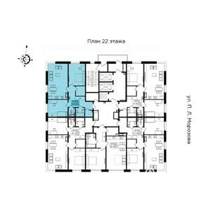 3-к квартира, вторичка, 73м2, 22/22 этаж