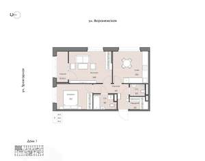 2-к квартира, вторичка, 57м2, 9/20 этаж