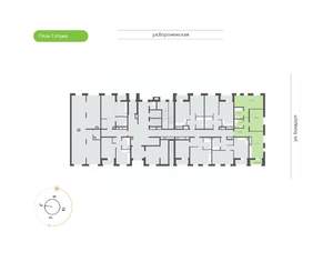 2-к квартира, вторичка, 71м2, 1/20 этаж