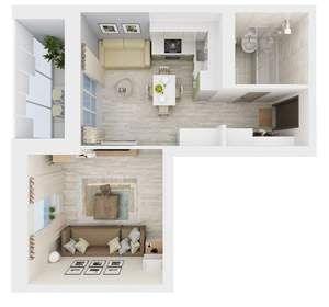 1-к квартира, вторичка, 41м2, 22/24 этаж