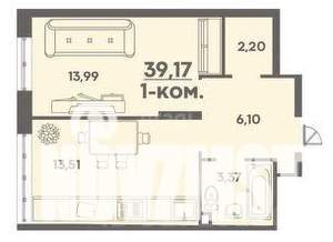 1-к квартира, вторичка, 39м2, 14/24 этаж