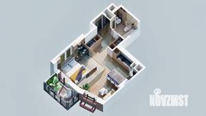 1-к квартира, вторичка, 44м2, 2/23 этаж