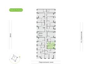 1-к квартира, вторичка, 38м2, 7/9 этаж