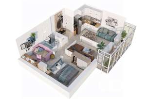 3-к квартира, вторичка, 51м2, 4/23 этаж