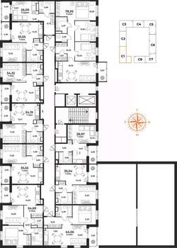 3-к квартира, вторичка, 79м2, 4/10 этаж