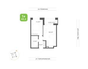 1-к квартира, вторичка, 43м2, 2/24 этаж