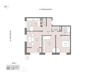 3-к квартира, вторичка, 73м2, 16/20 этаж