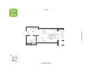 1-к квартира, вторичка, 33м2, 5/24 этаж