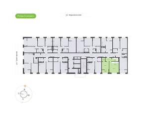 1-к квартира, вторичка, 43м2, 13/20 этаж