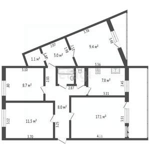 4-к квартира, вторичка, 79м2, 3/5 этаж