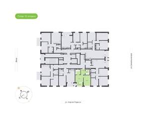 1-к квартира, вторичка, 40м2, 19/24 этаж