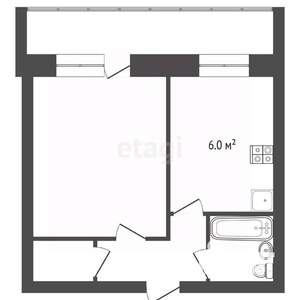 1-к квартира, вторичка, 35м2, 4/9 этаж