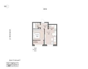 1-к квартира, вторичка, 37м2, 3/9 этаж