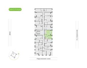 1-к квартира, вторичка, 45м2, 7/9 этаж