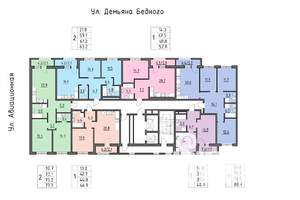 2-к квартира, вторичка, 60м2, 19/21 этаж
