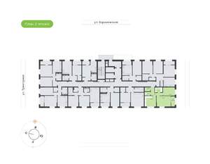 2-к квартира, вторичка, 57м2, 2/20 этаж