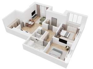 2-к квартира, вторичка, 67м2, 1/9 этаж