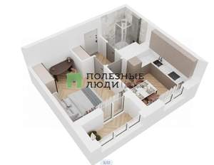 1-к квартира, вторичка, 32м2, 16/21 этаж