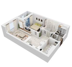 1-к квартира, вторичка, 56м2, 23/24 этаж