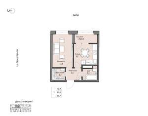 1-к квартира, вторичка, 34м2, 10/16 этаж