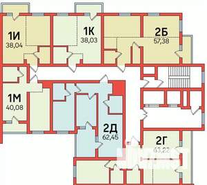 2-к квартира, вторичка, 62м2, 8/12 этаж