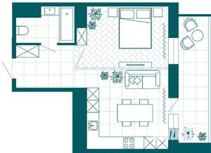 1-к квартира, вторичка, 45м2, 12/23 этаж