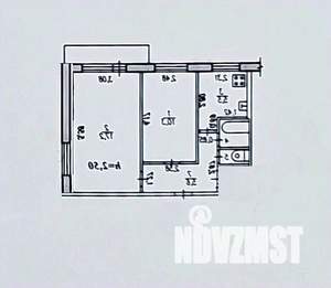 2-к квартира, вторичка, 43м2, 5/5 этаж