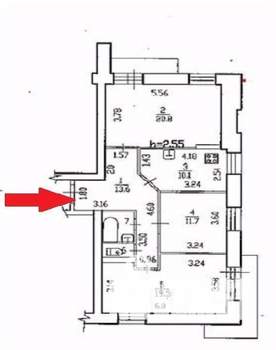 3-к квартира, вторичка, 80м2, 3/13 этаж