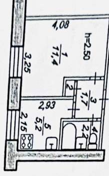 1-к квартира, вторичка, 21м2, 3/5 этаж