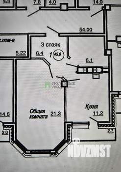 1-к квартира, сданный дом, 45м2, 12/22 этаж