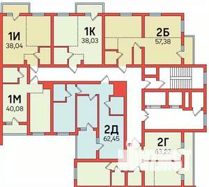 2-к квартира, вторичка, 63м2, 6/12 этаж