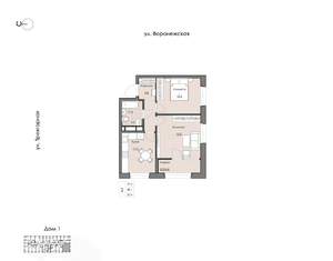 2-к квартира, вторичка, 50м2, 11/20 этаж