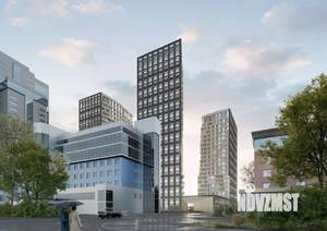 2-к квартира, строящийся дом, 52м2, 16/22 этаж